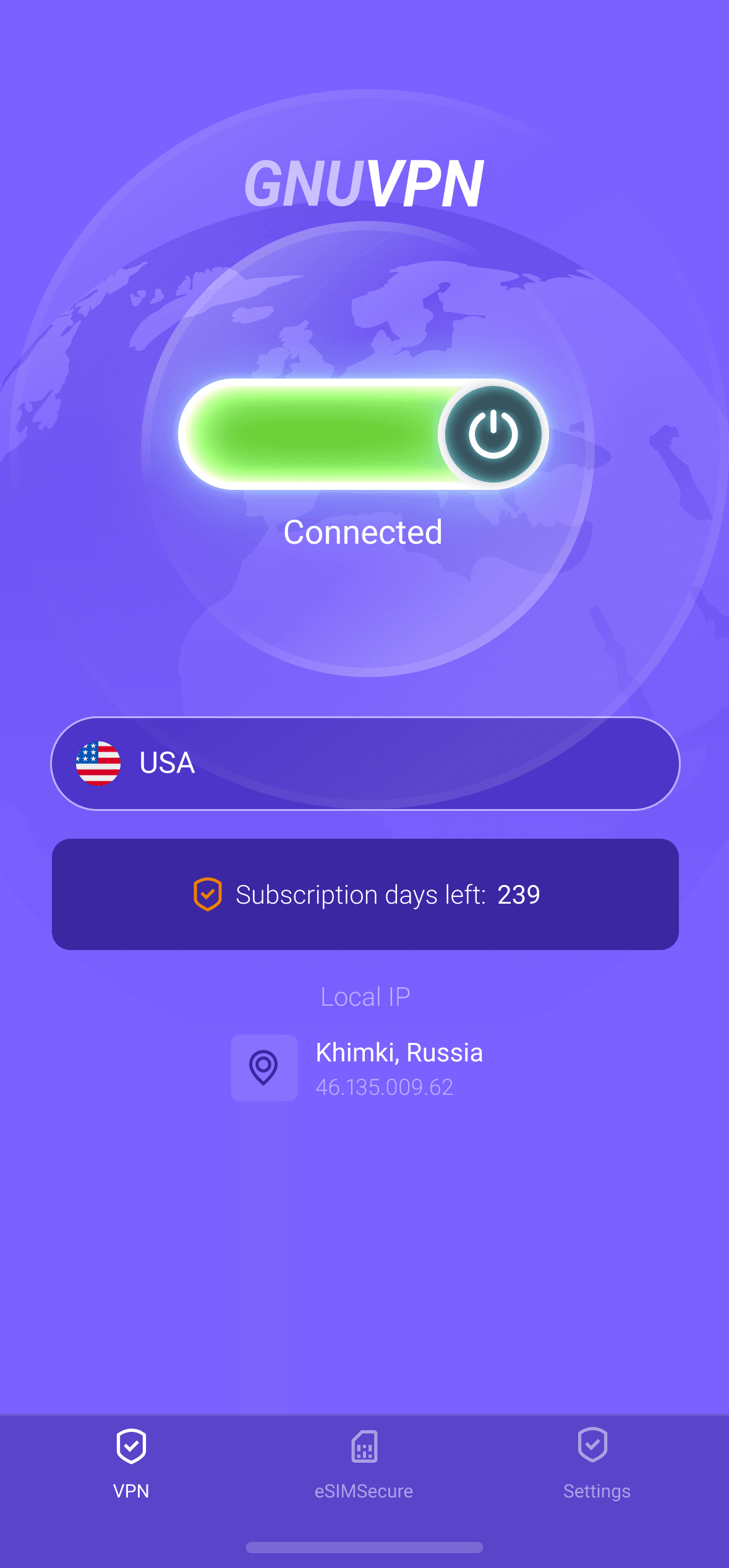 GNUVPN app screenshot